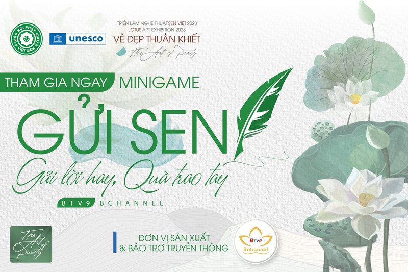 Minigame Send Sen Sen Viet Art Exhibition with prize money up to 100 million dong